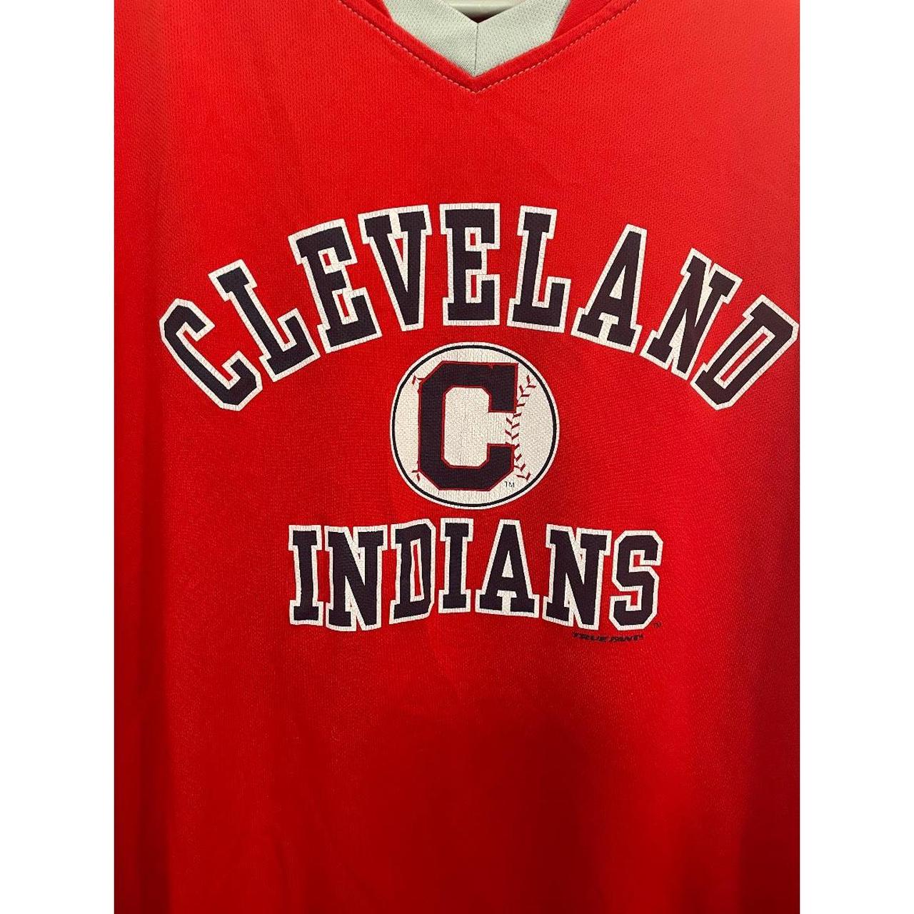 Cleveland Indians Jersey M/L 2 stains, bleach maybe? - Depop