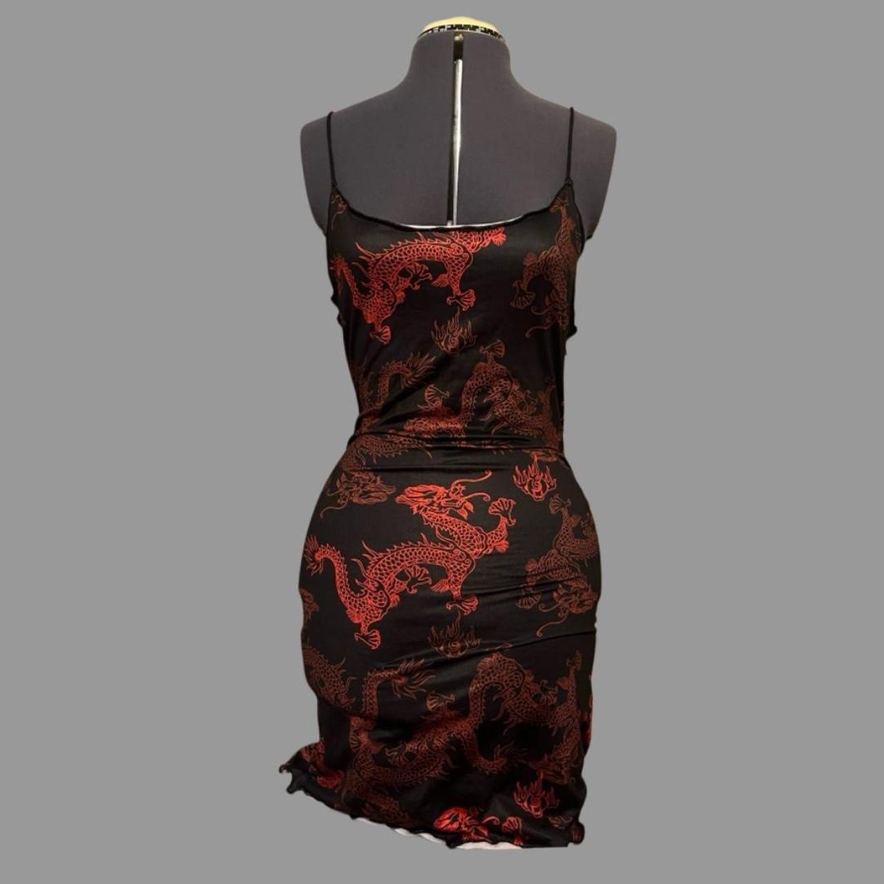 Dragon print dress. No tag - Depop