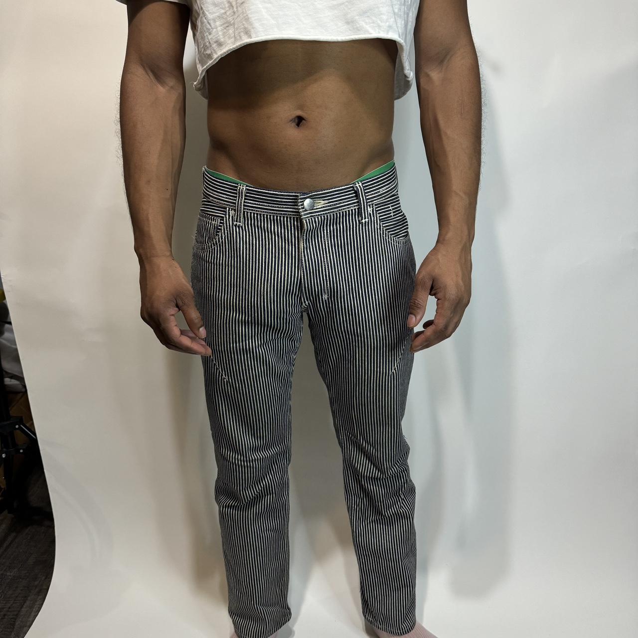 高感度ショップで2023年売れたブランド SS08 (N)ine Number Hickory Depop | Denim Pain Pinstripe パンツ