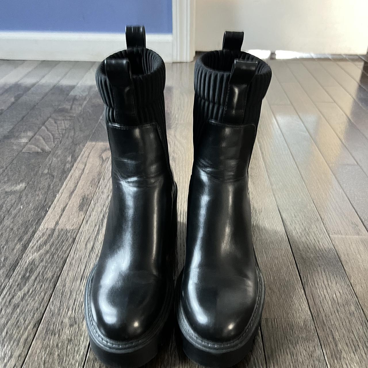 Zara Women's Black Boots | Depop