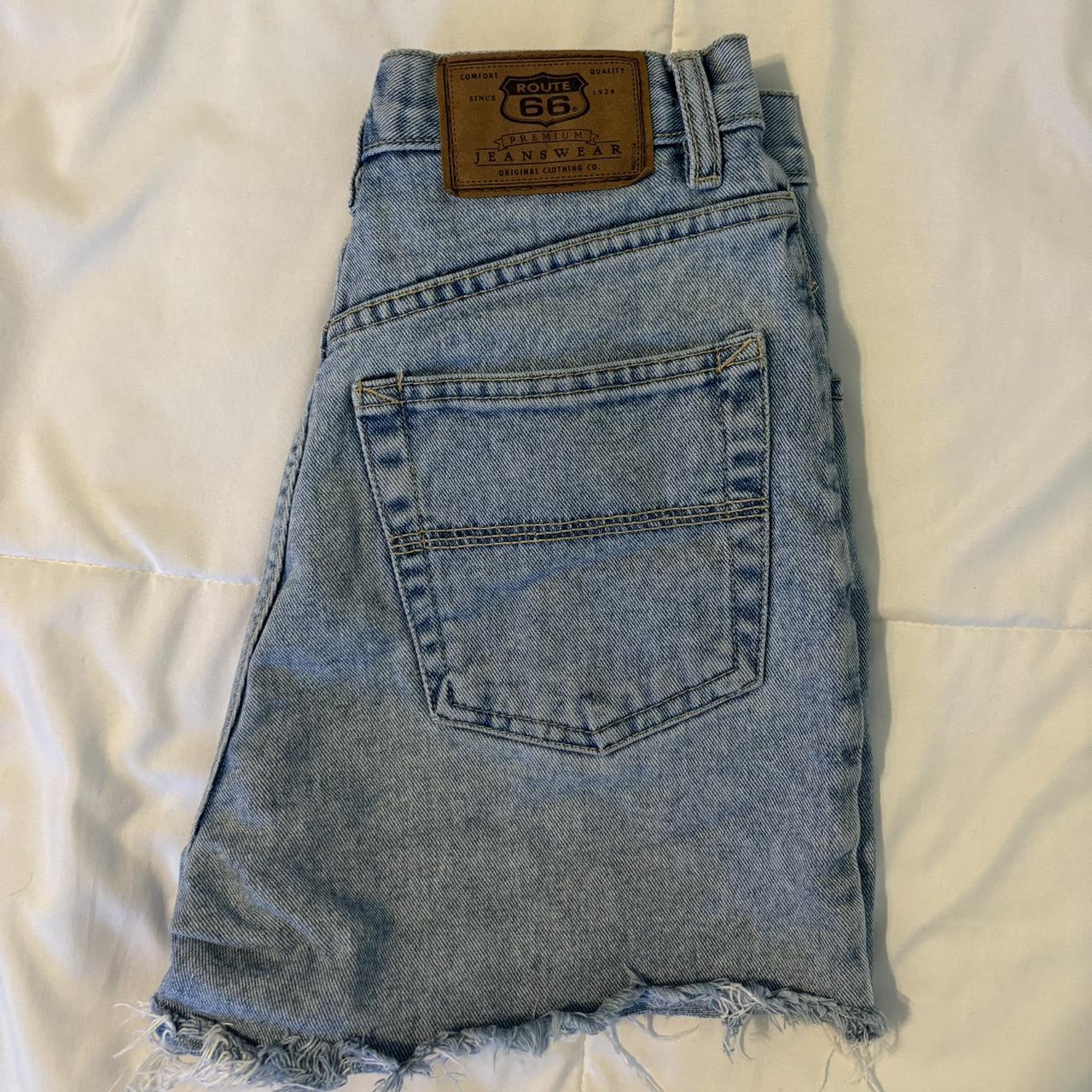 route 66 jean shorts size: 3/4 - Depop