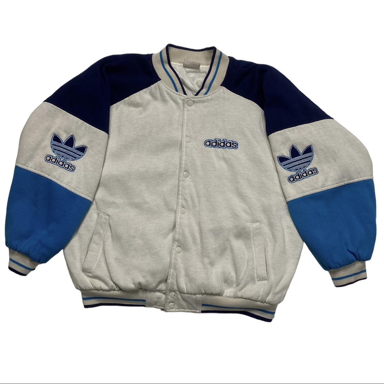 Vintage 80s Adidas Quilted Jacket Puffer Varsity - Depop