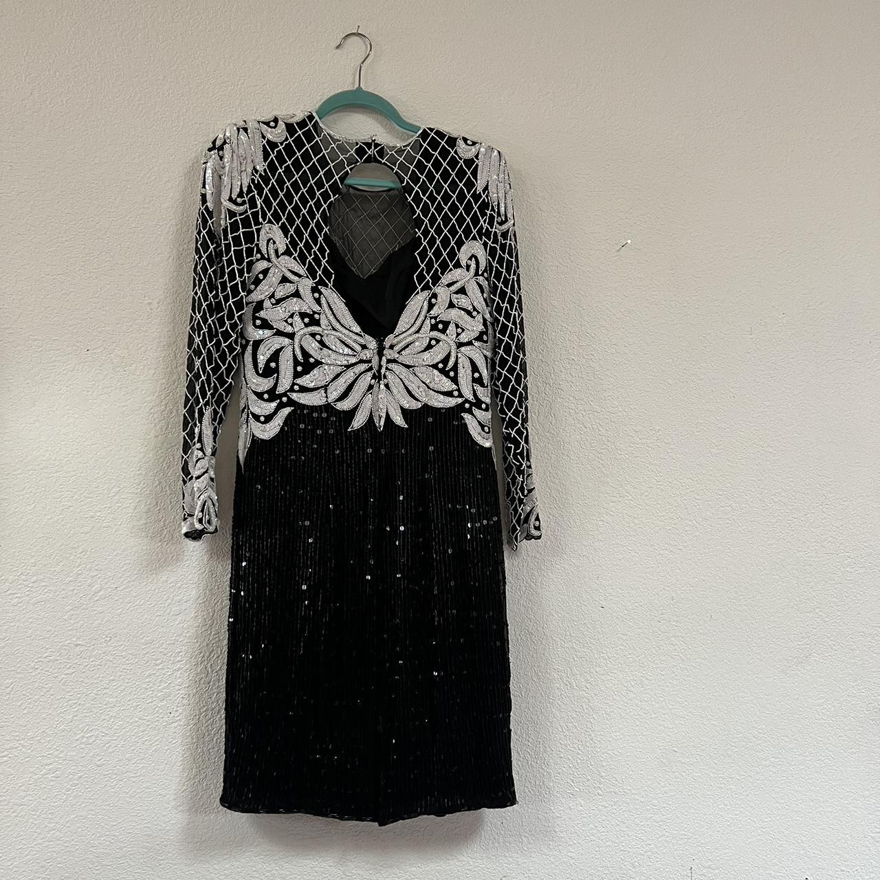 パリコレクション Stunning long Depop | glitter length/mini knee sleeve ワンピース
