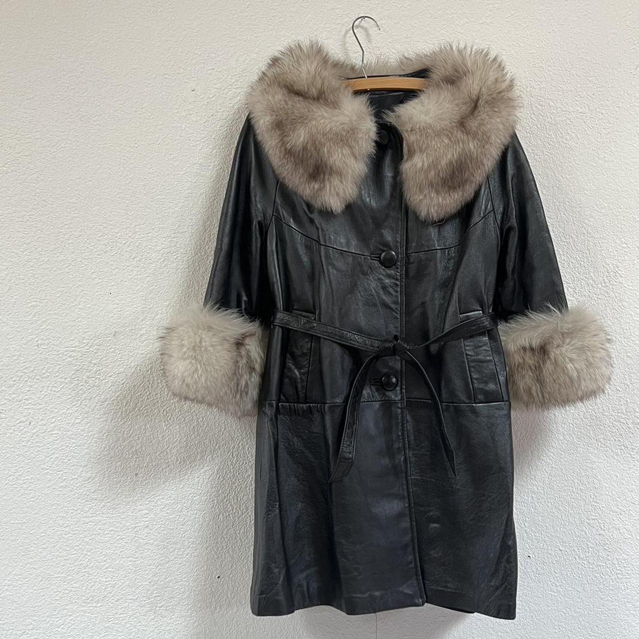 Vintage faux fur and quilted lining 1970s beige and | Depop