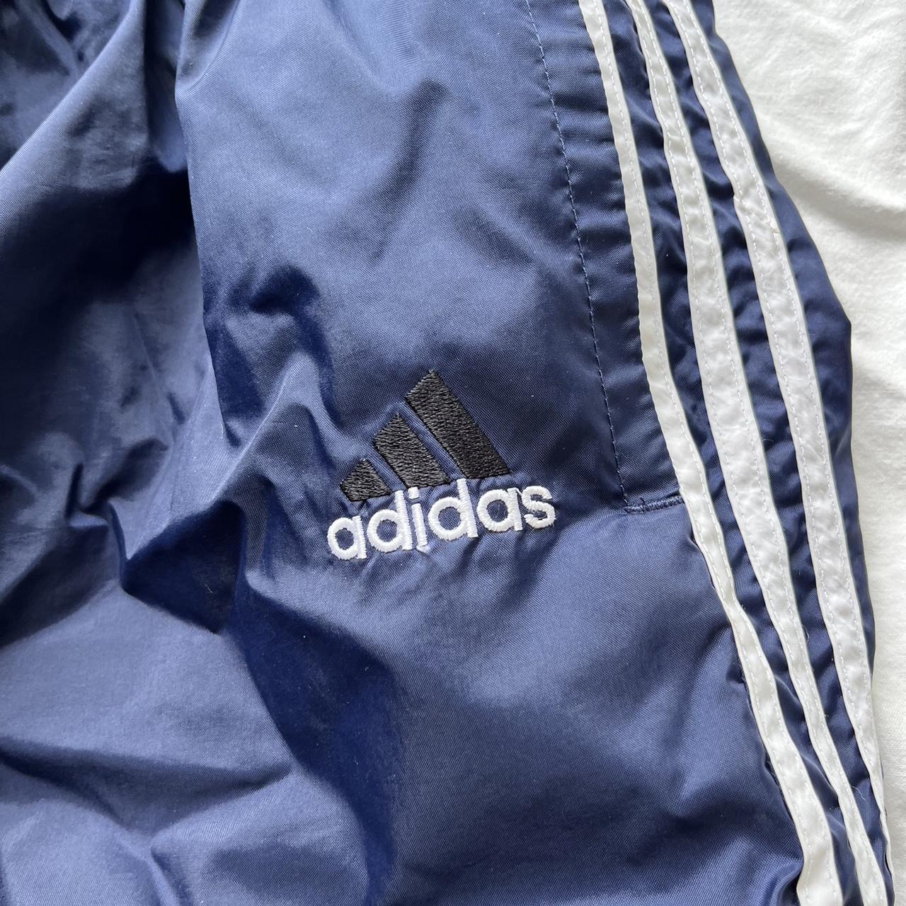 Adidas Women's Navy and Blue Trousers | Depop