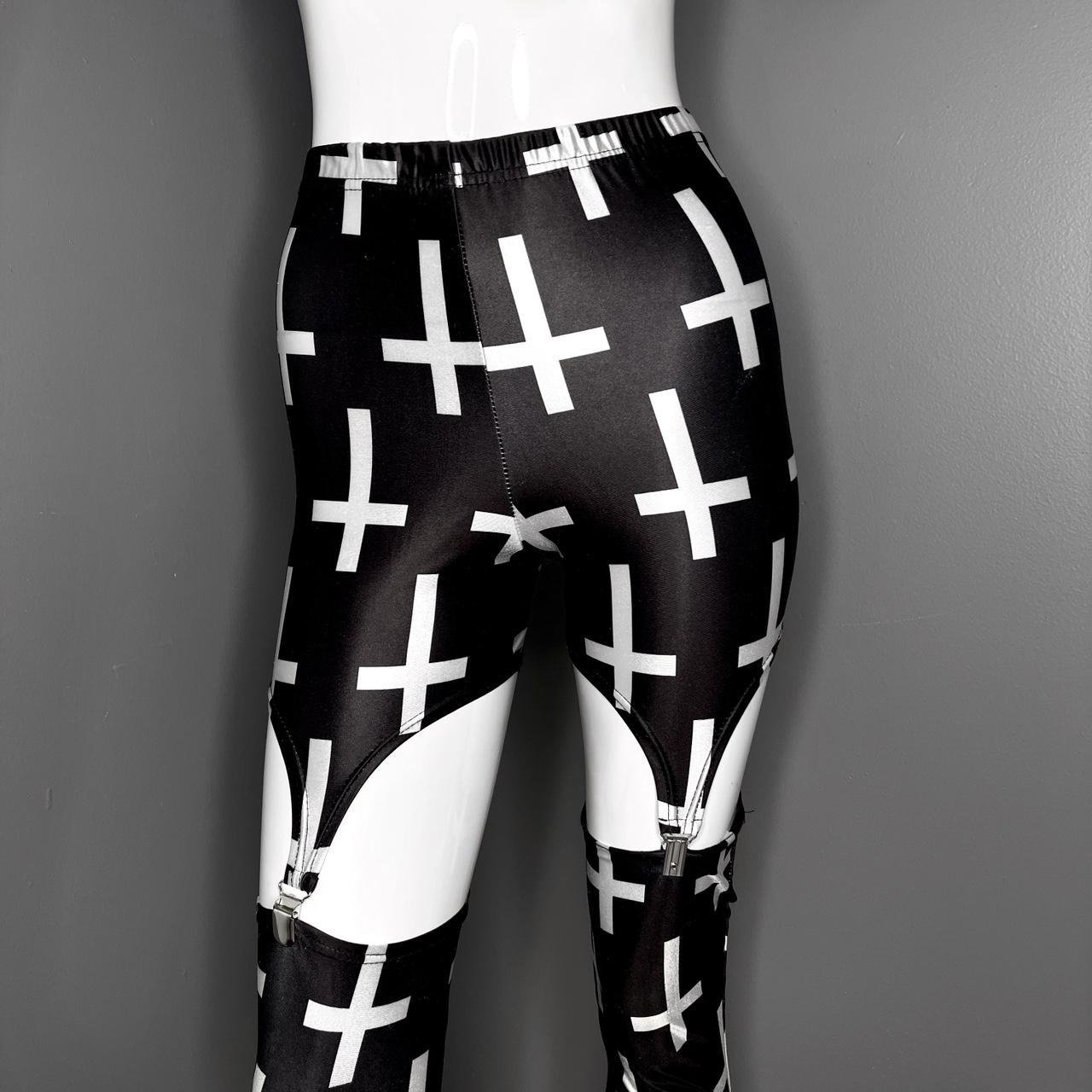 Upside-Down Cross Garter Leggings 💕FREE - Depop