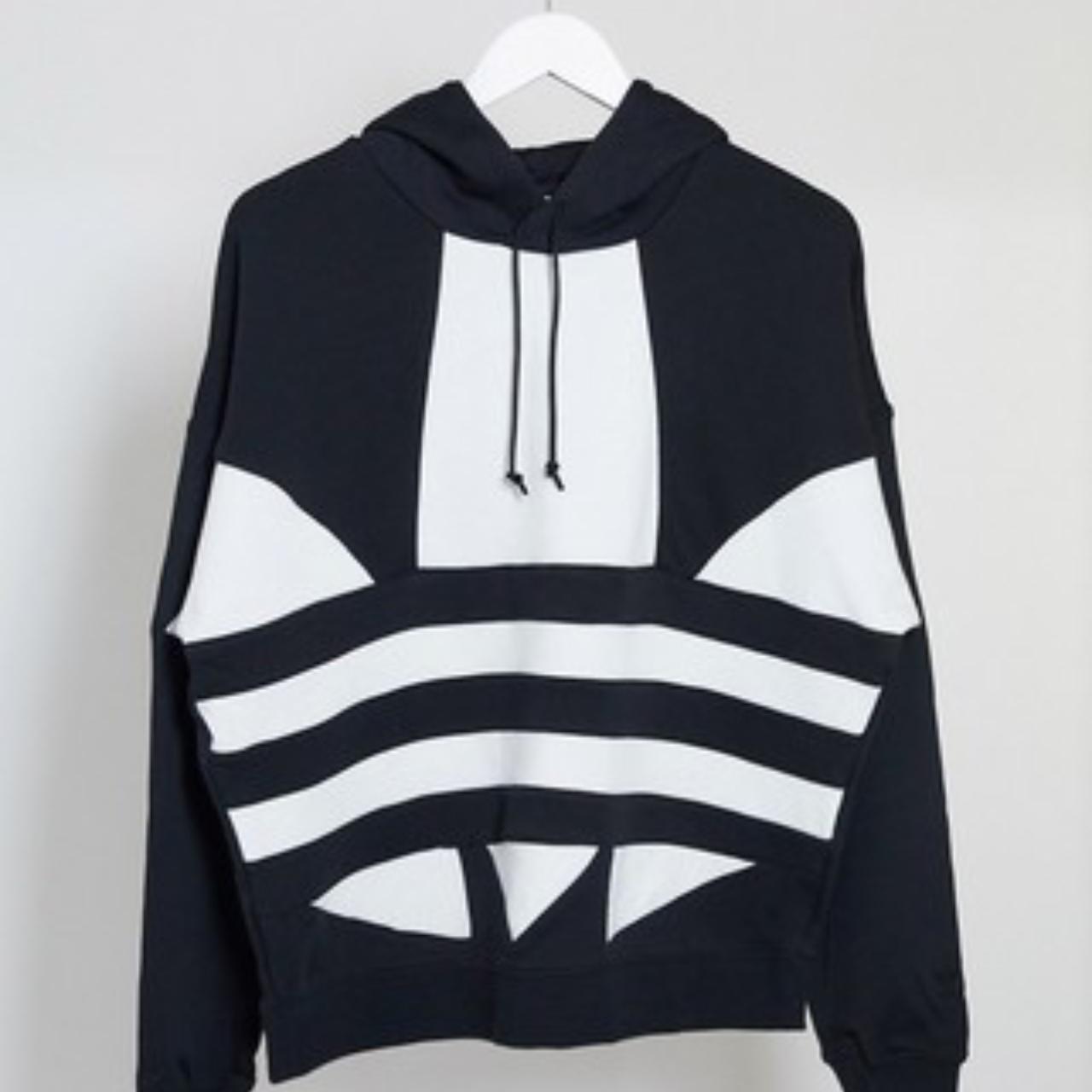 Large logo hot sale adidas hoodie