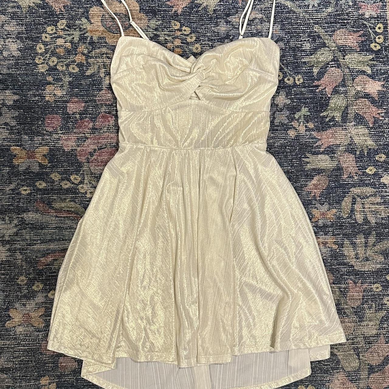 Beautiful cream/ gold dress! Brand new without tags... - Depop