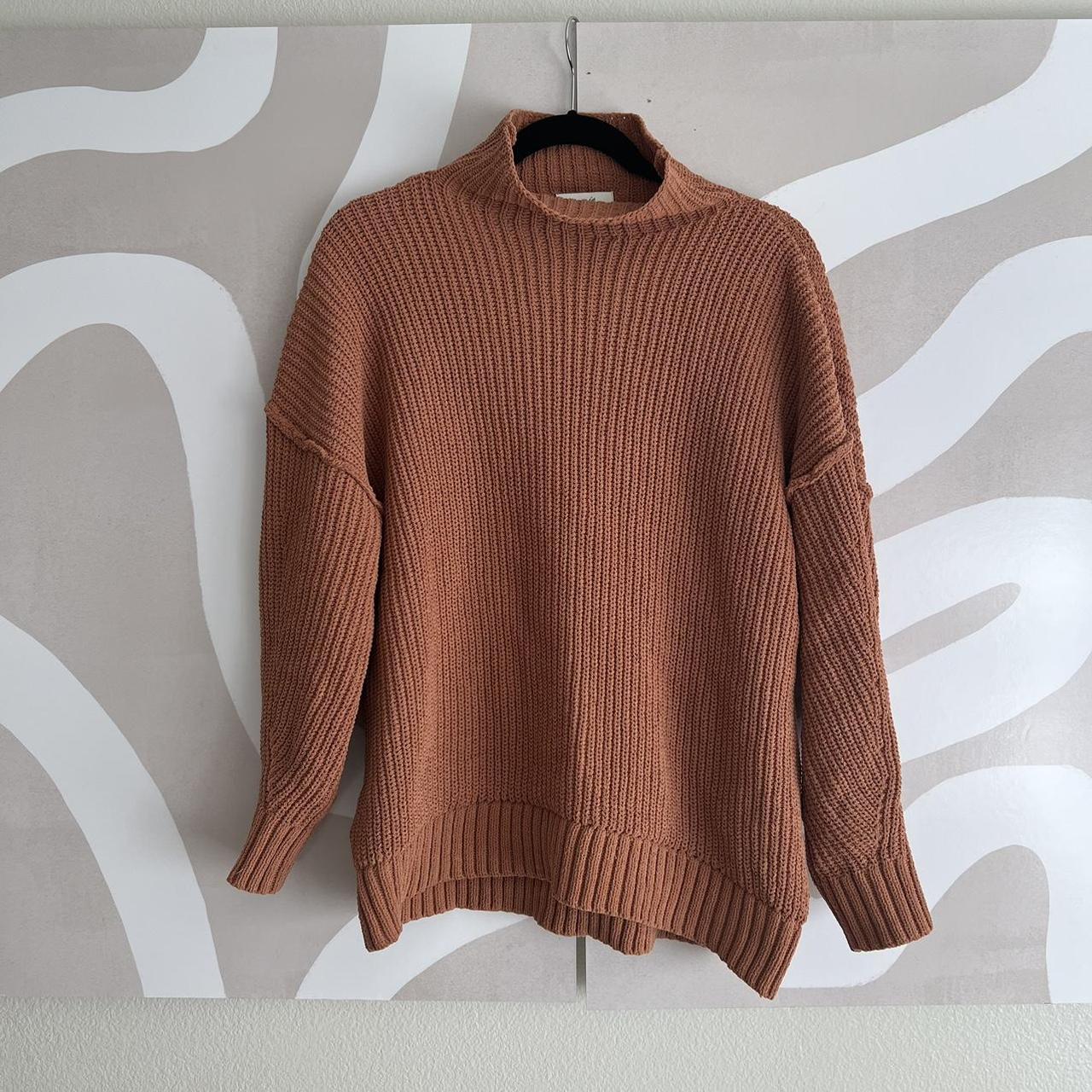 Aerie Mock Neck Sweatshirt in a cozy living room setting