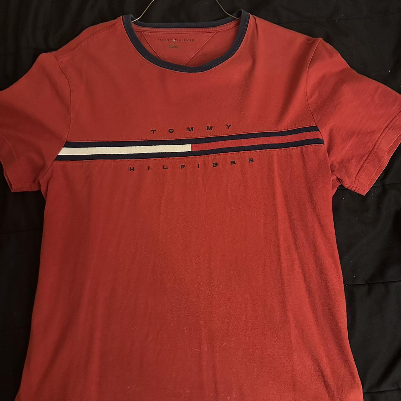 Tommy Hilfiger Red Shirt size Large - Depop