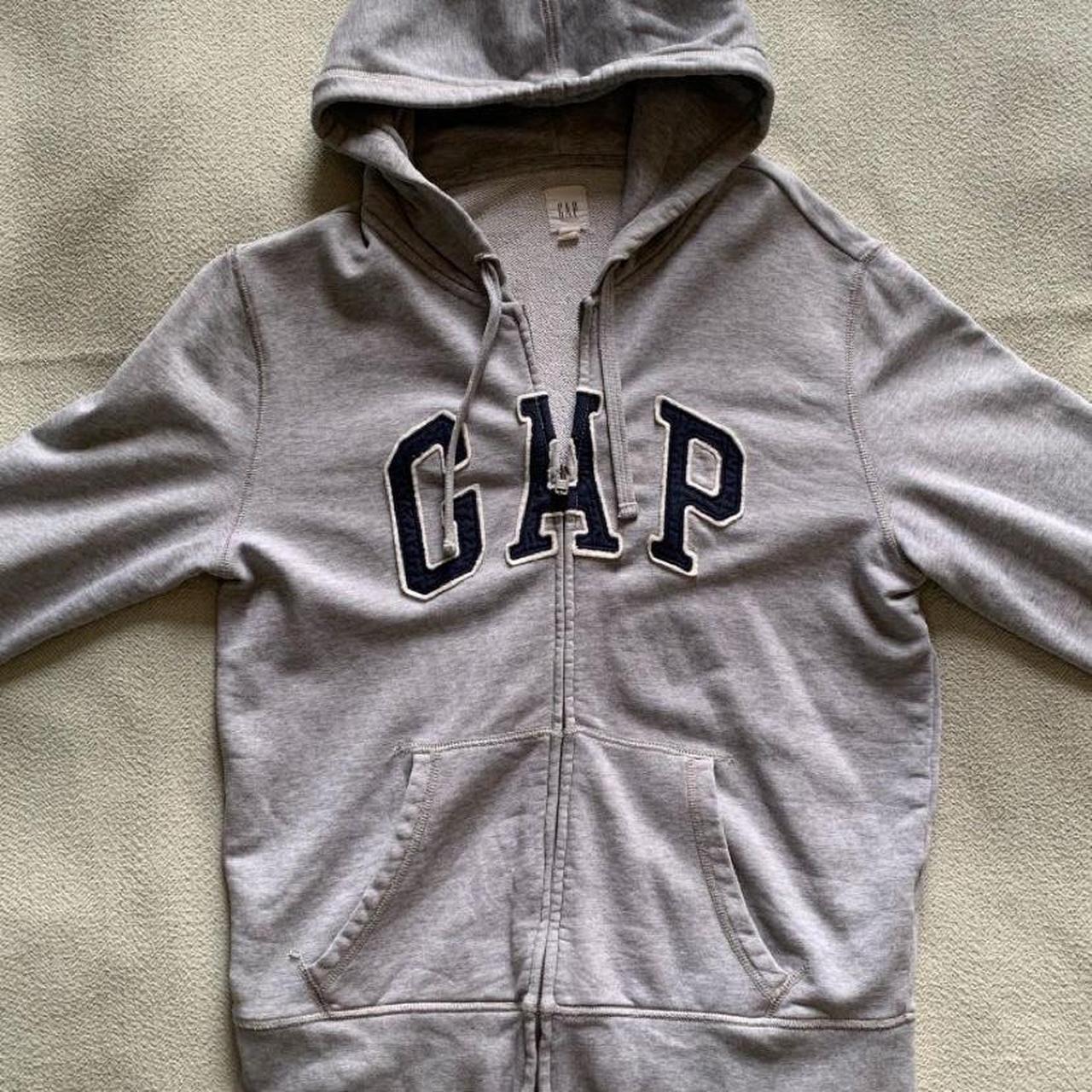 Gap Zip up Hoodie Grey colour in really good... - Depop