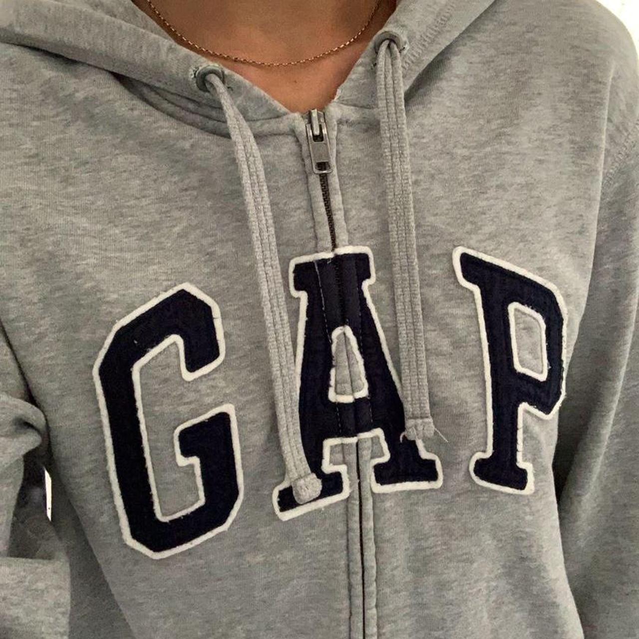 Gap Zip up Hoodie Grey colour in really good... Depop