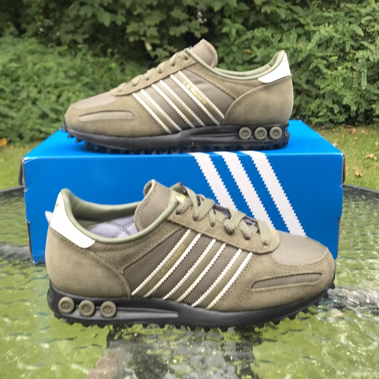 New Adidas Originals LA Trainers Olive Suede Cargo. Depop