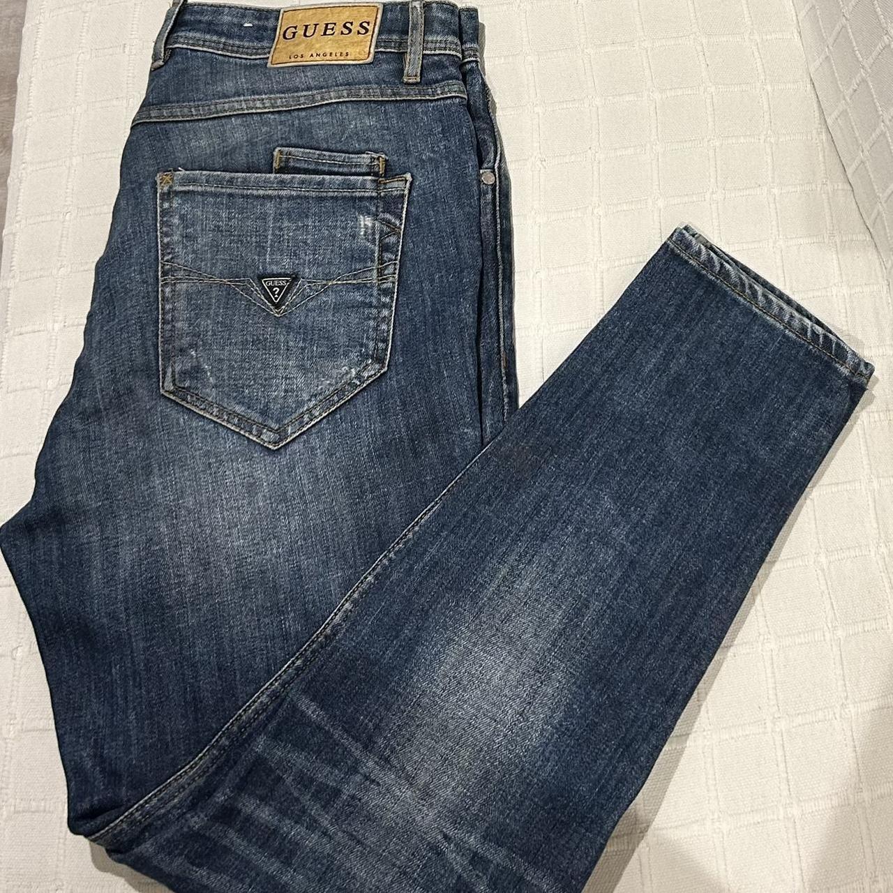 Guess Men's Navy Jeans Depop