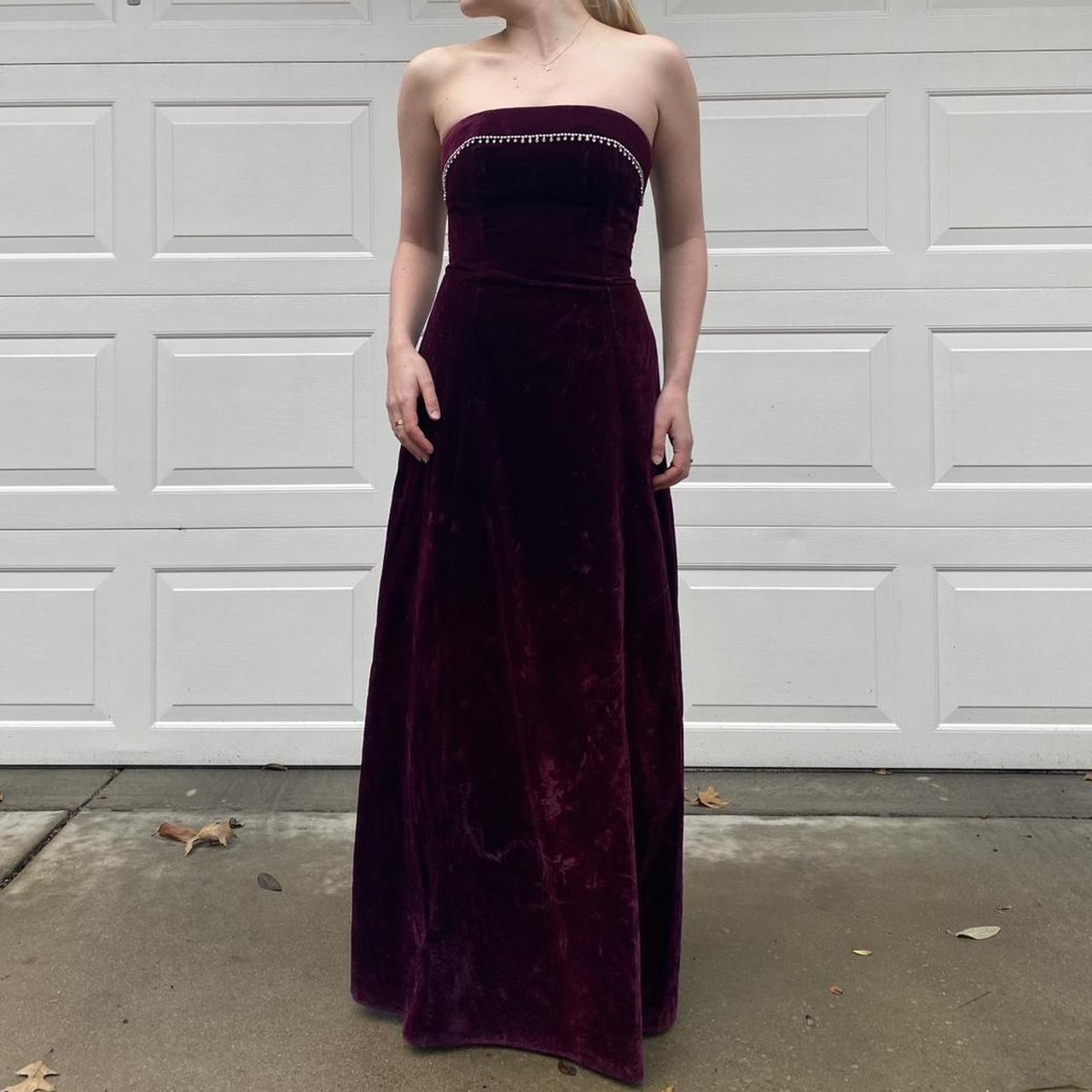 Burgundy and silver outlet dress