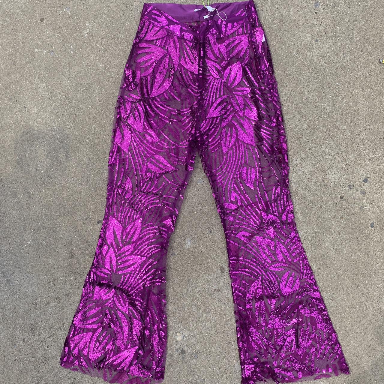 Elsie and Fred Women's Pink and Purple Trousers
