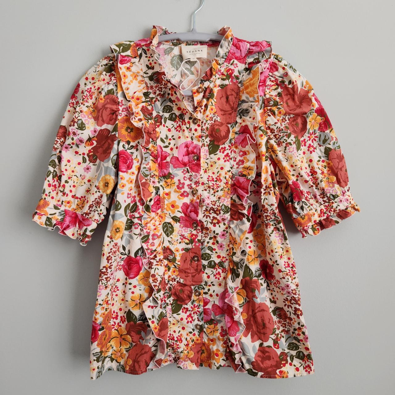 Sezane Guillemette Shirt in Eden - Size US 4 / FR... - Depop