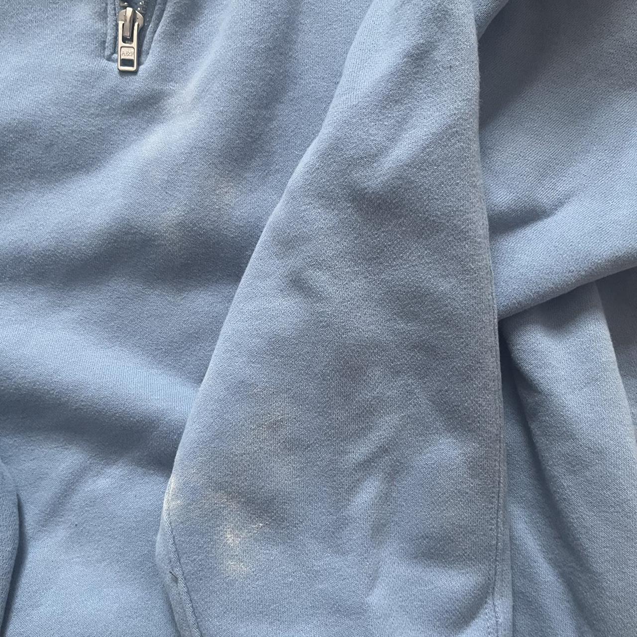 abercrombie quarter zip with side pockets light blue... - Depop