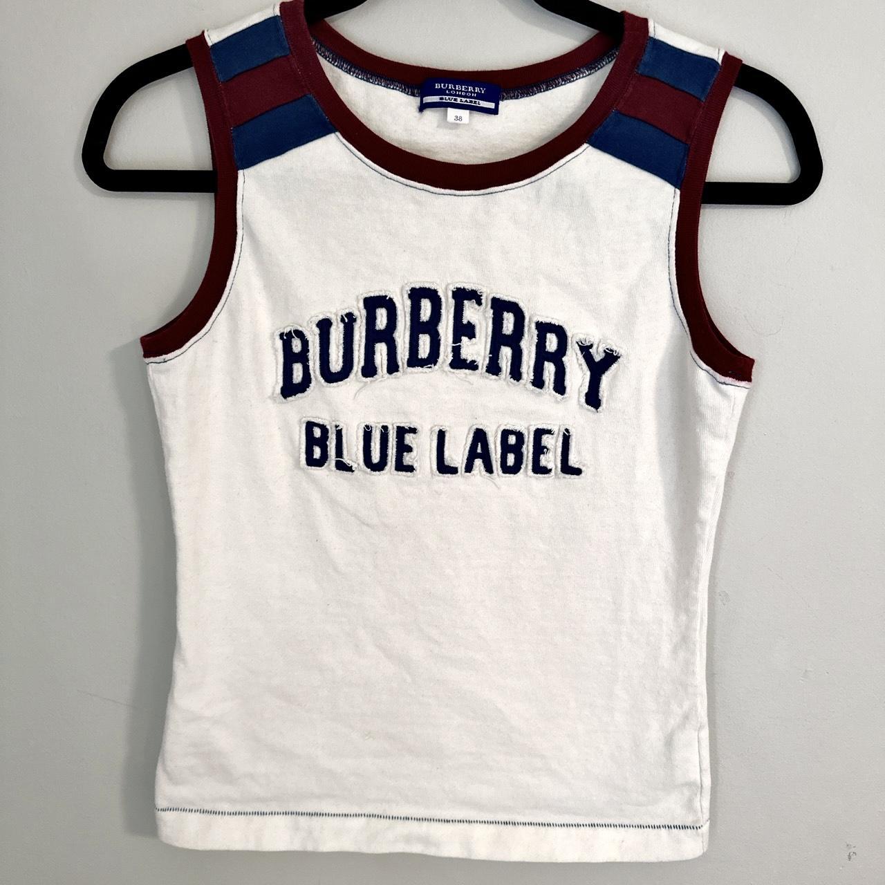 Burberry Women's White and Navy Vest