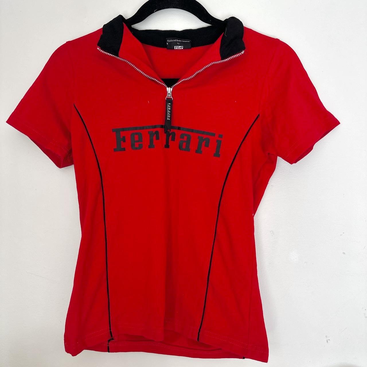 Ferrari Women's Red and Black Shirt