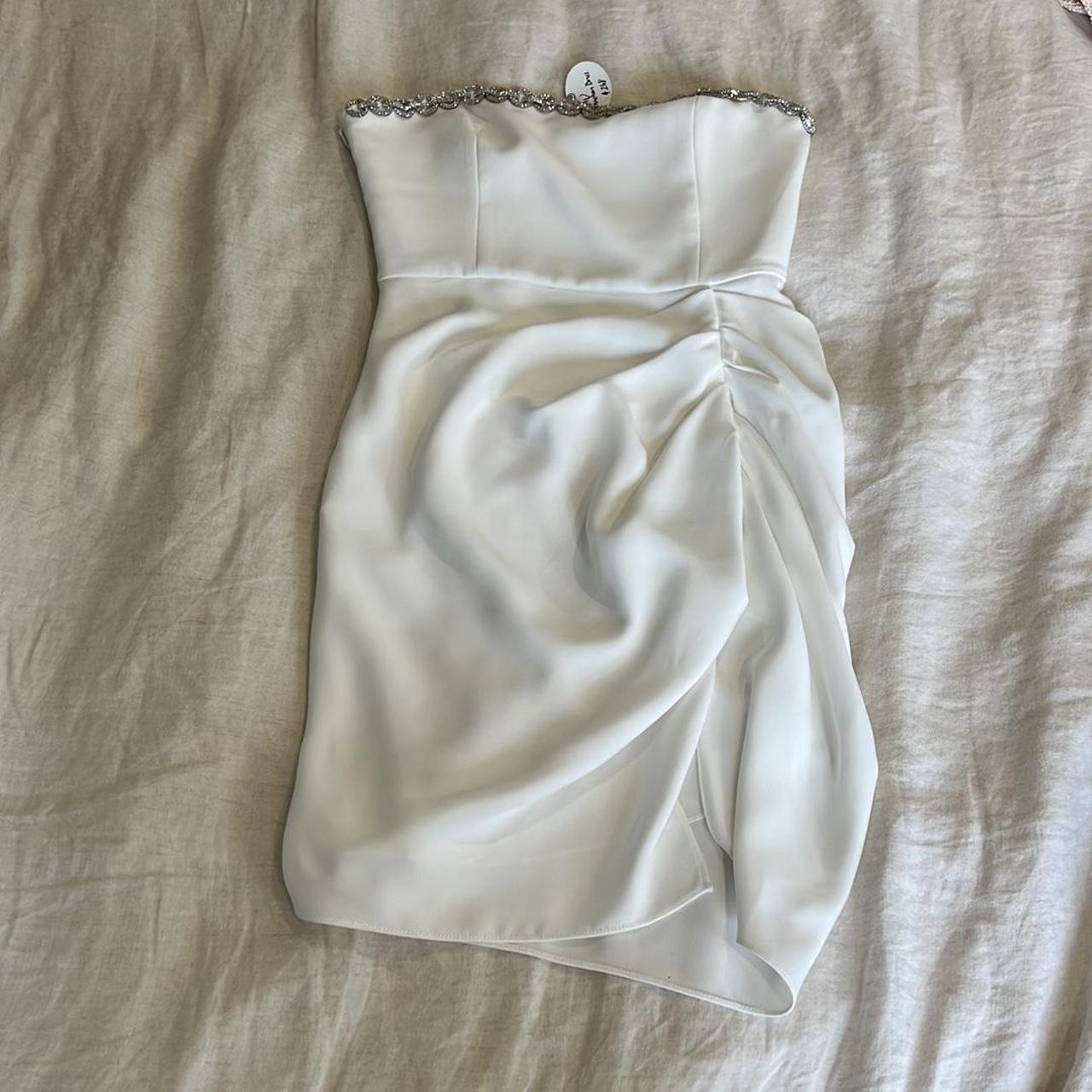Amanda Uprichard Women's White Dress | Depop