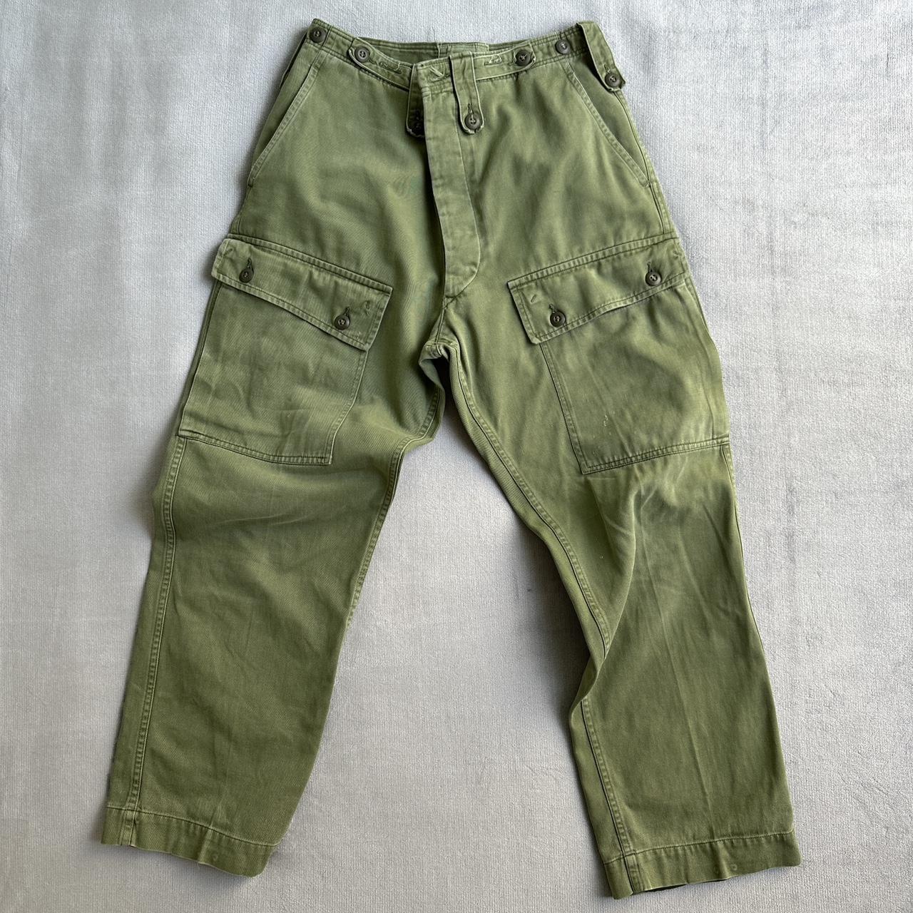 Vintage Military Army Surplus Fatigues Trousers... - Depop