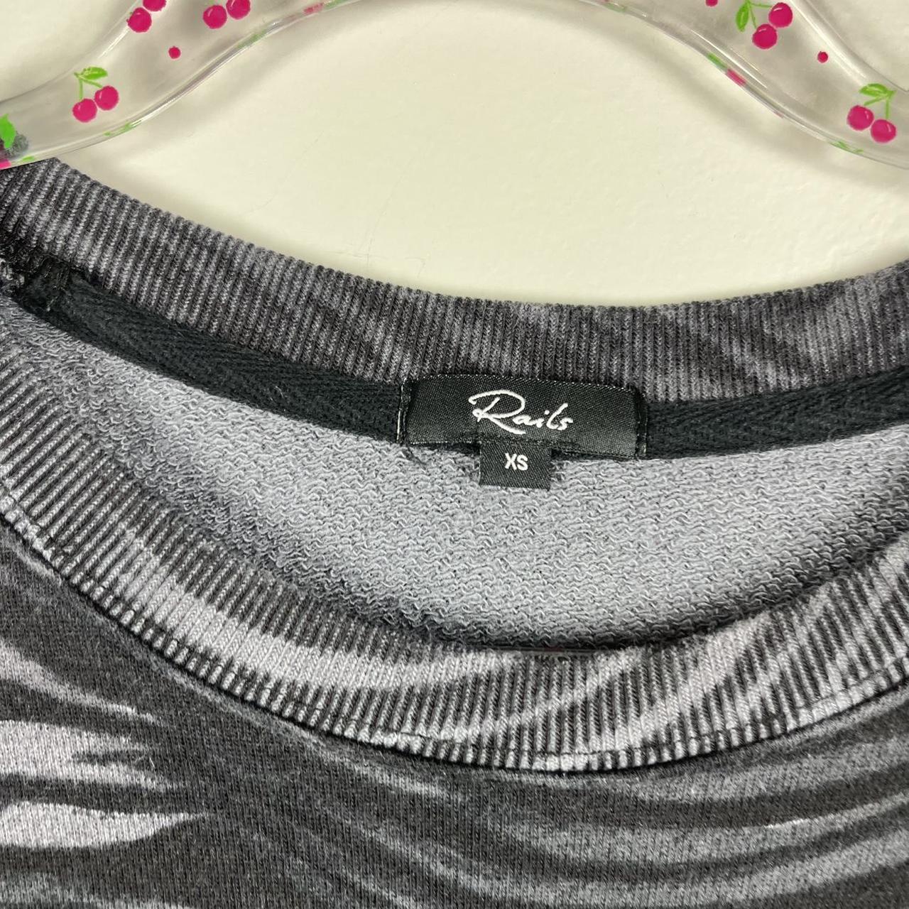 Rails Women's Sweatshirt - Grey/Black - XS – Rail… - image 6