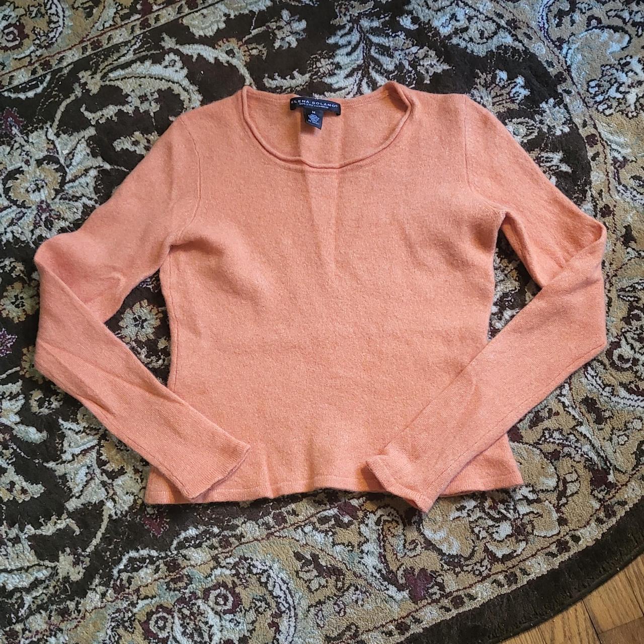 Ann Taylor Women's Orange and Tan Jumper