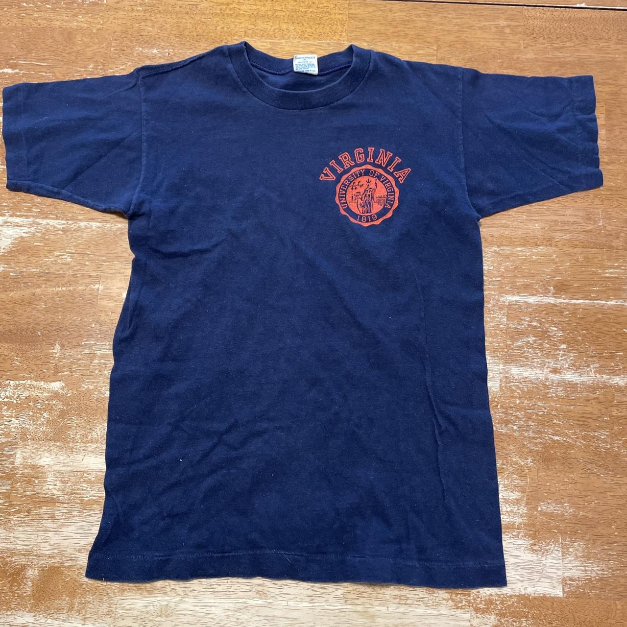 Vintage 80s University of Virginia Champion Blue Bar... - Depop