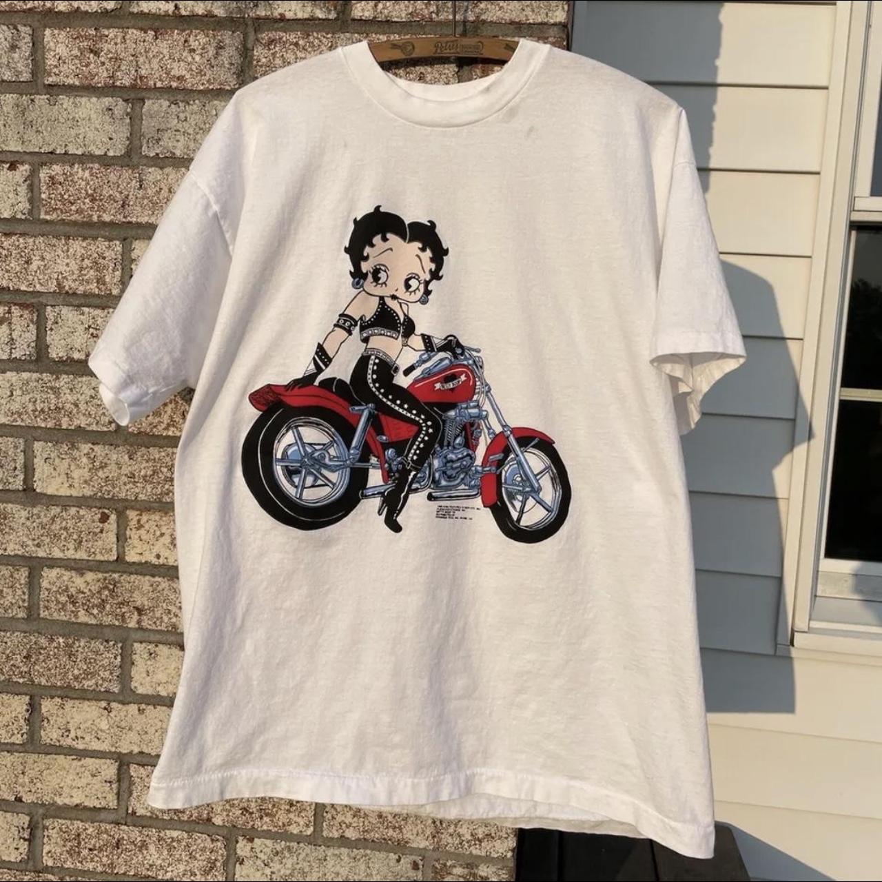 Vintage 90s Betty Boop Motorcycle Biker Betty T | Depop