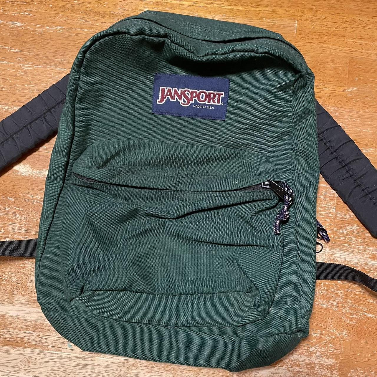 Vintage 1990s Jansport Forest Green Backpack CLEAN! - Depop