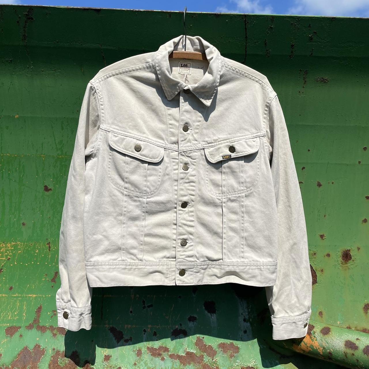 Vintage 1960s Lee Westerner Ivory Sateen Trucker... - Depop