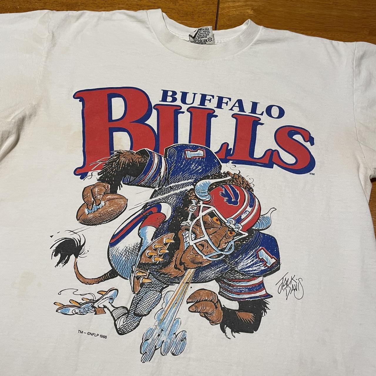 Vintage 90's NFL Buffalo Bills T-Shirt Nutmeg Jack Davis ! Rare Print! |