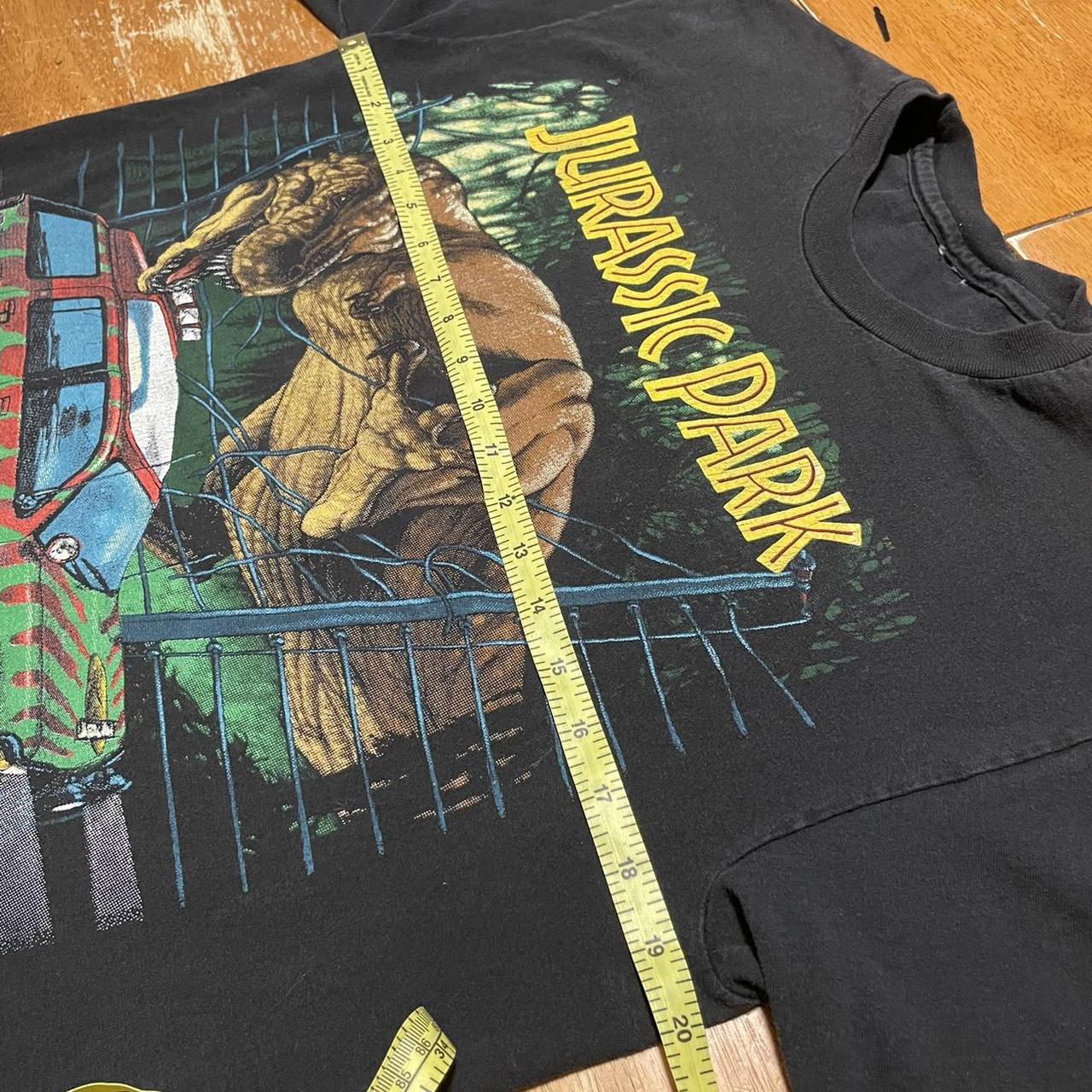 Vintage 1990s Jurassic Park T-Rex Movie Promo Black... - Depop