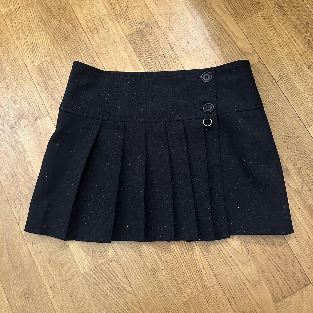 Black Tennis Pleated School Mini Skirt -  Canada