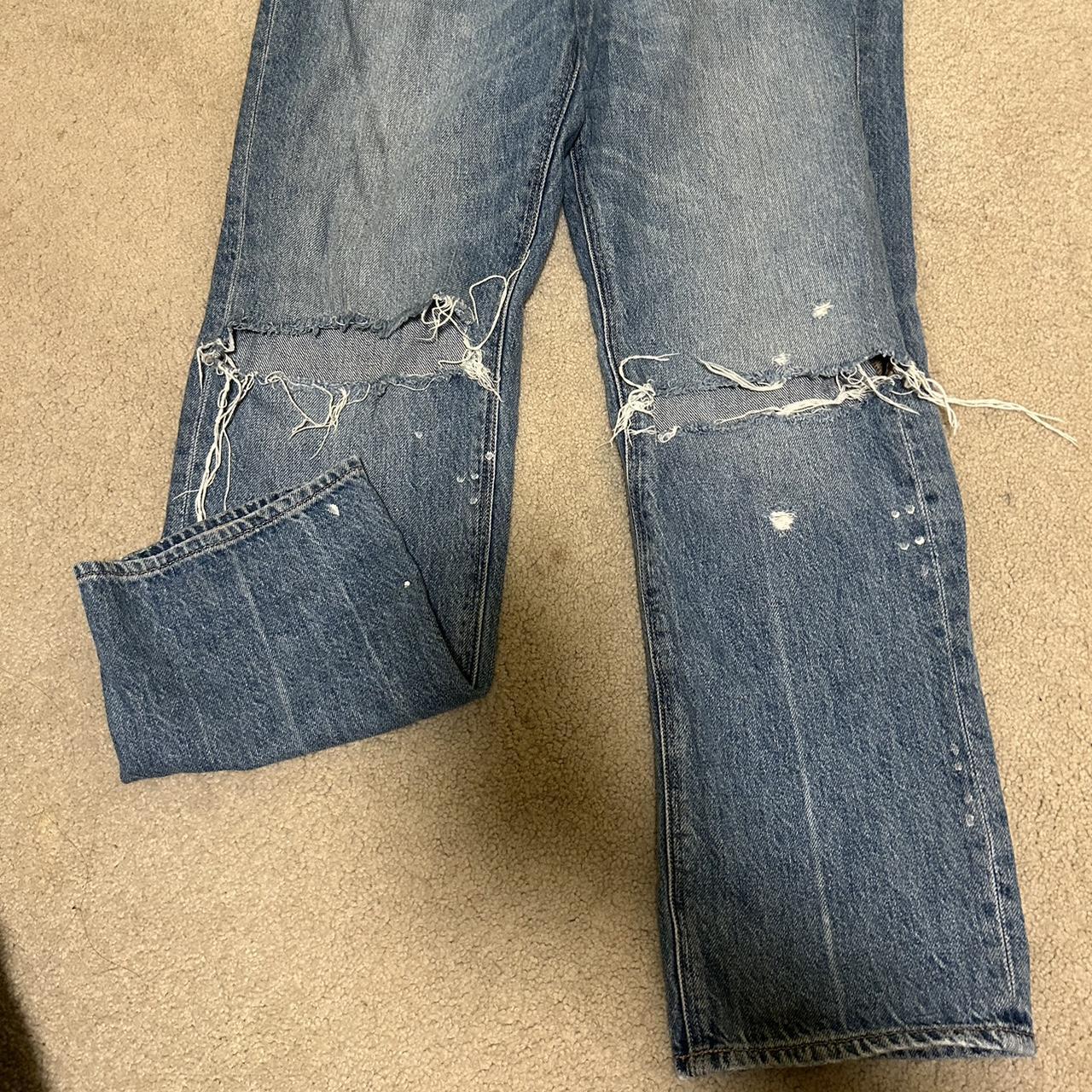 american eagle dad jeans! worn a few times in great... Depop