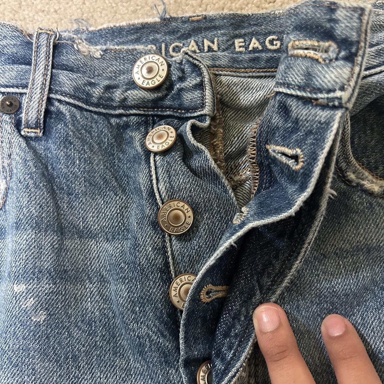 american eagle dad jeans! worn a few times in great... Depop