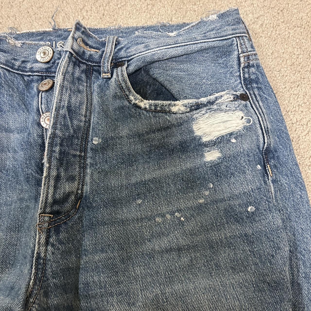 american eagle dad jeans! worn a few times in great... Depop