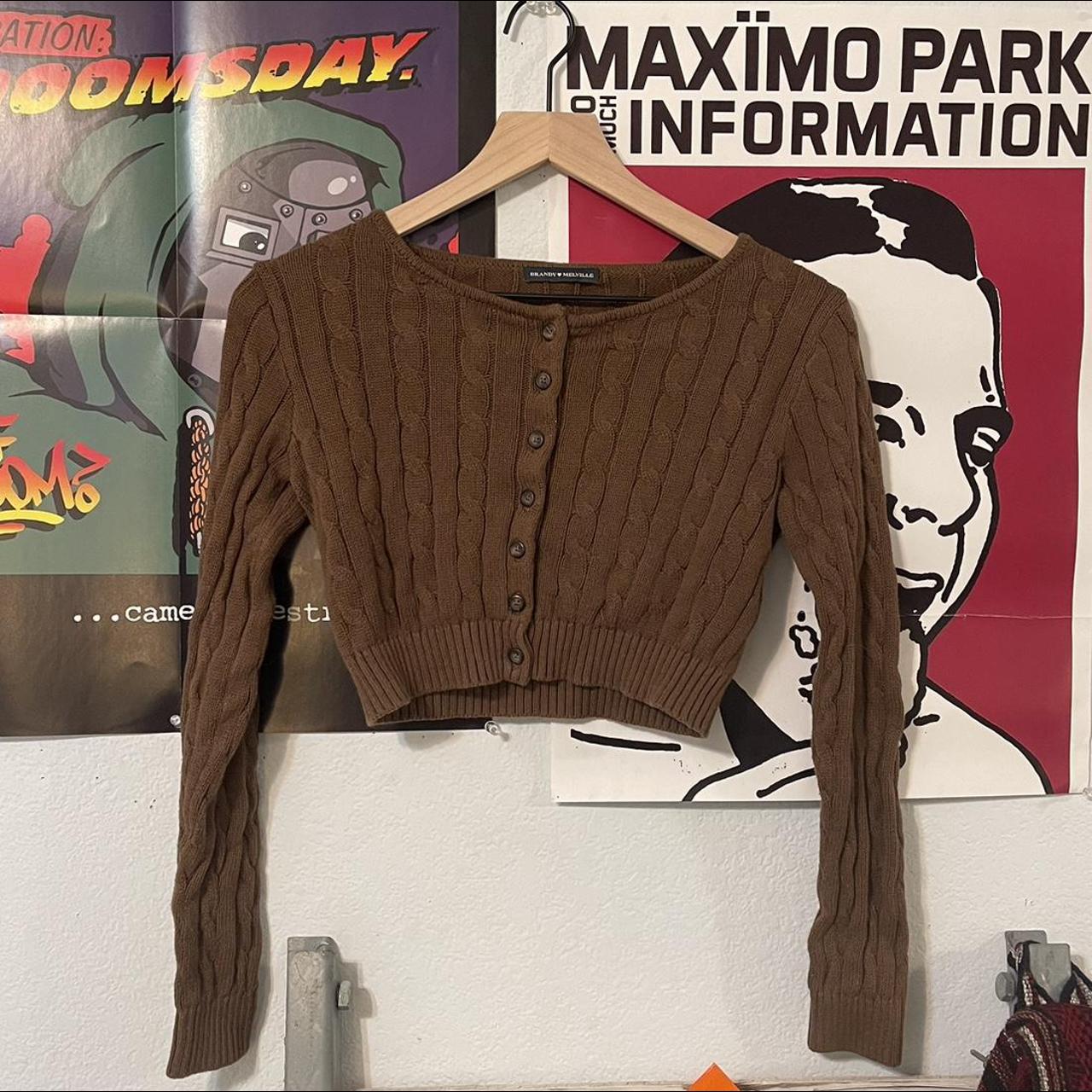 Brandy Melville Women's Brown Cardigan Depop