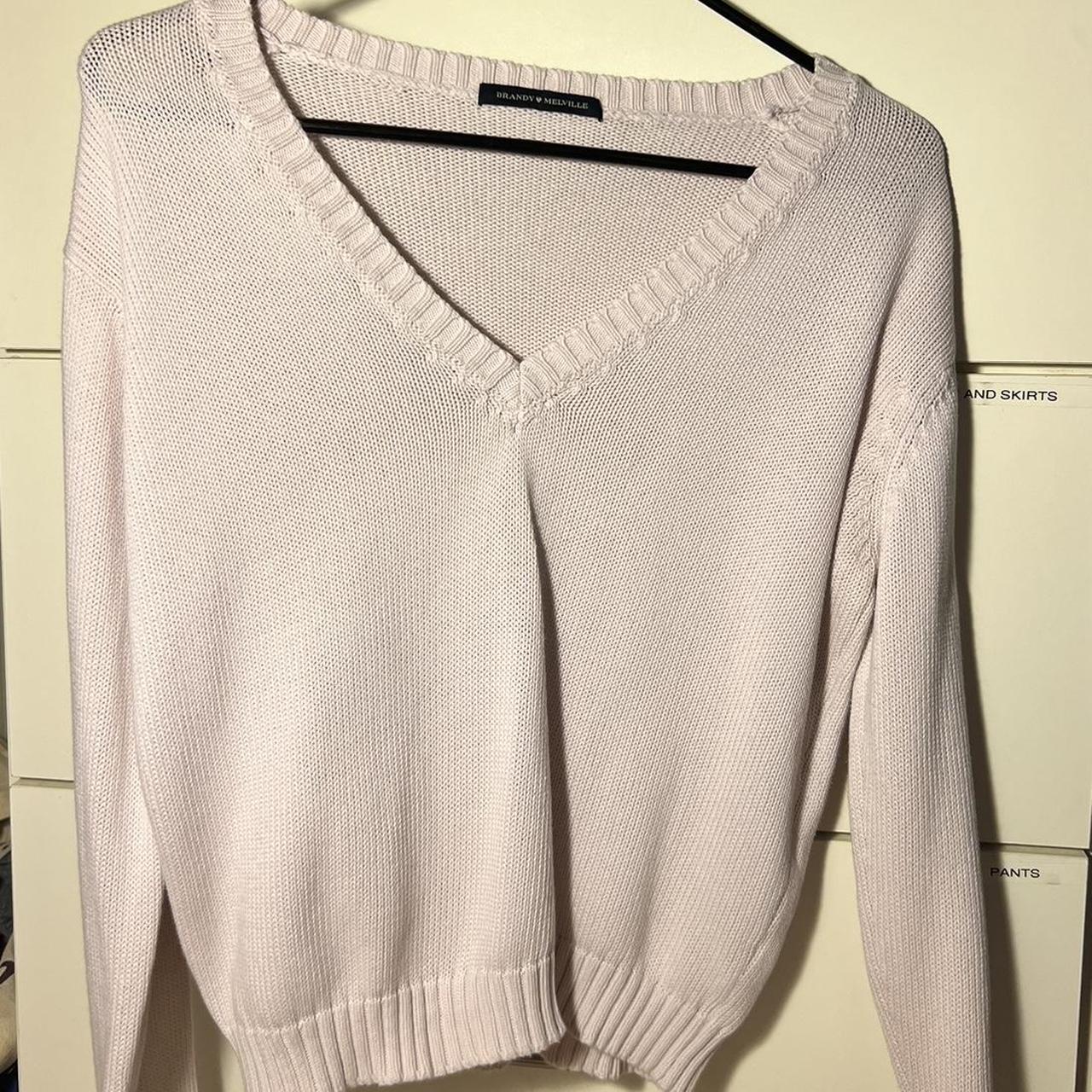 Light pink Brandy Melville sweater, great condition,... - Depop
