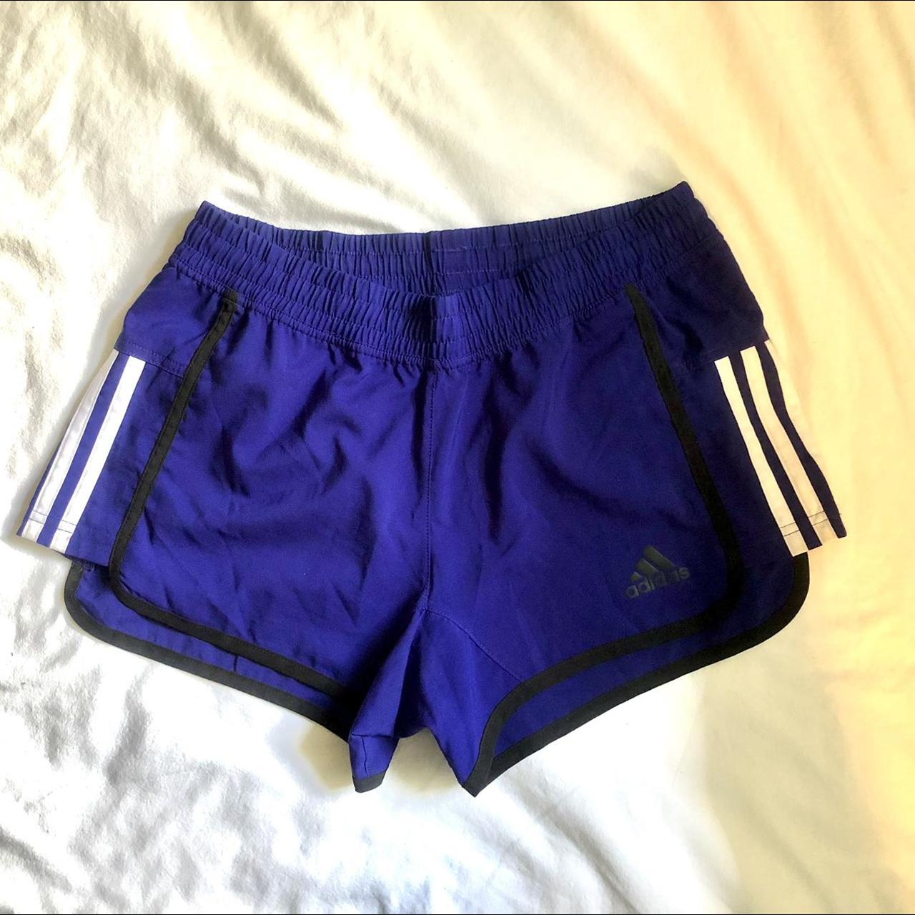 Vintage adidas hot pants. Royal blue navy. Black