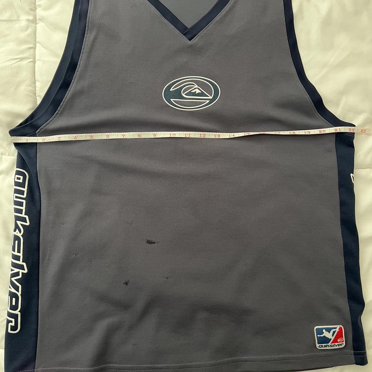 Vintage Quiksilver Basketball Jersey Stains are