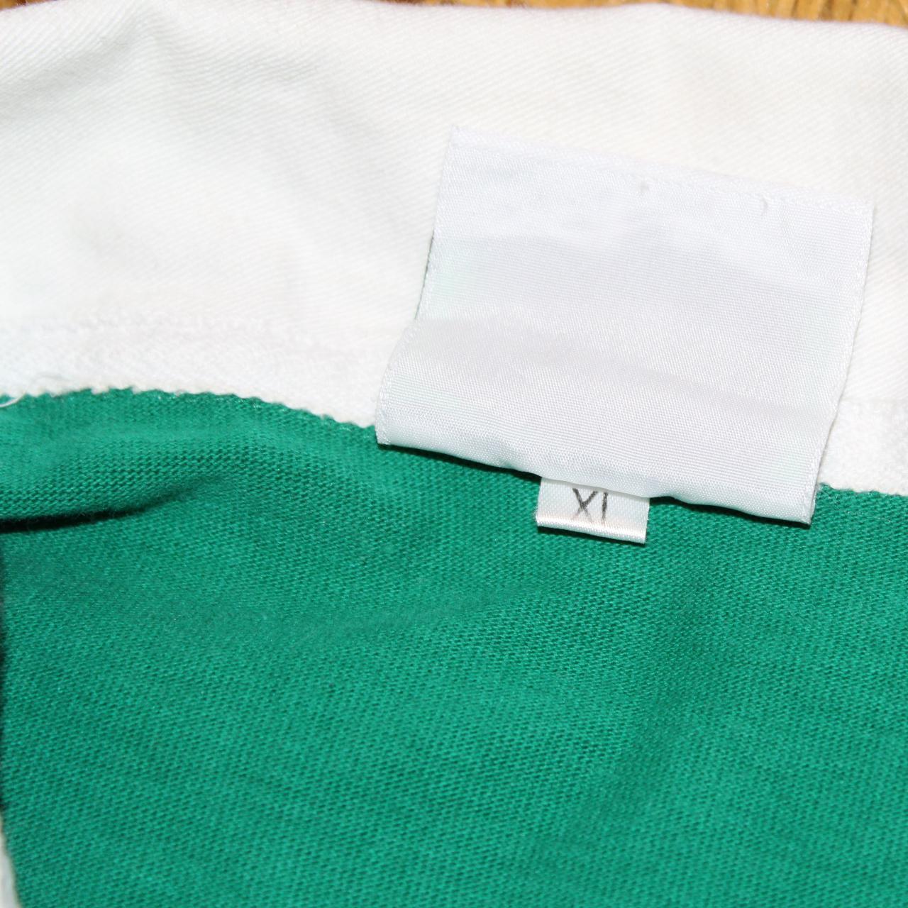 Men's White and Green Poloshirts Depop
