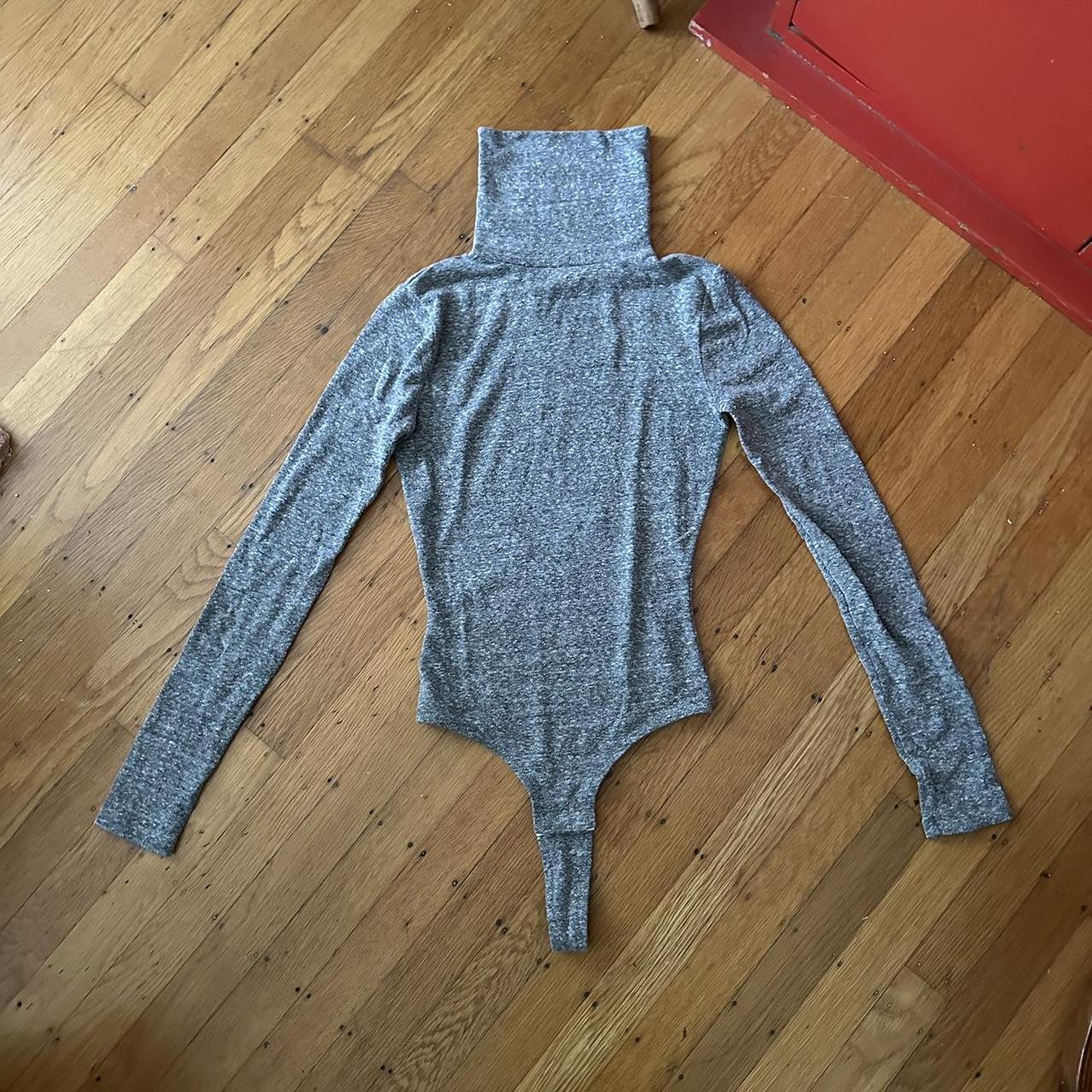 Madewell Women's Grey Bodysuit Depop