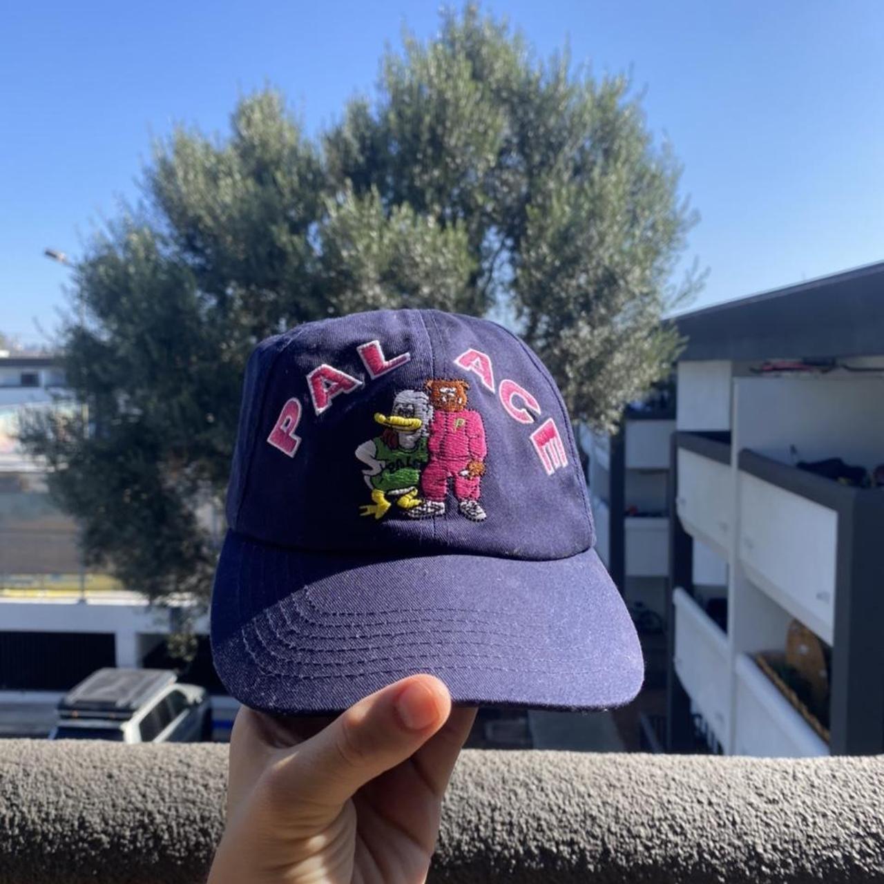 Pals Pal Palace Hat Navy blue with nice embroidery... - Depop