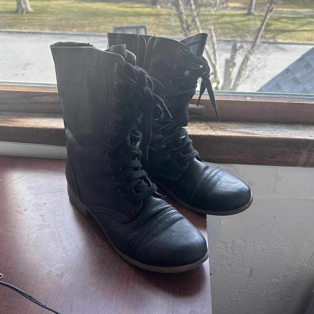 Target black cheap combat boots