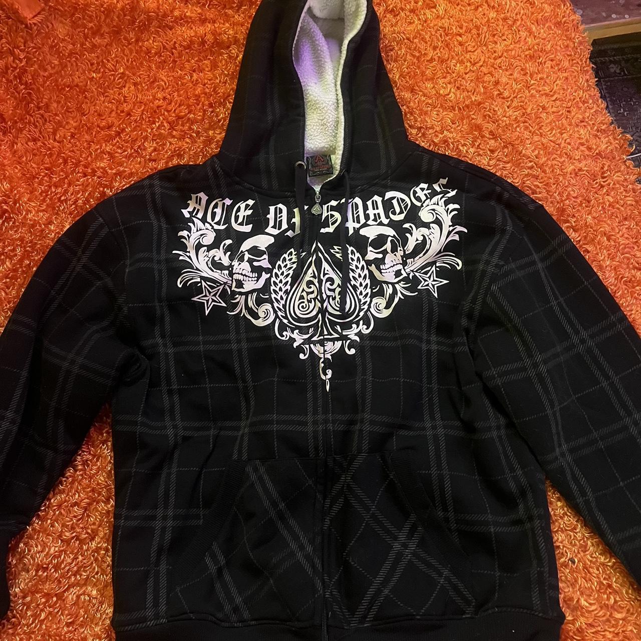 Ace of spades affliction zip up hoodie offers and... - Depop