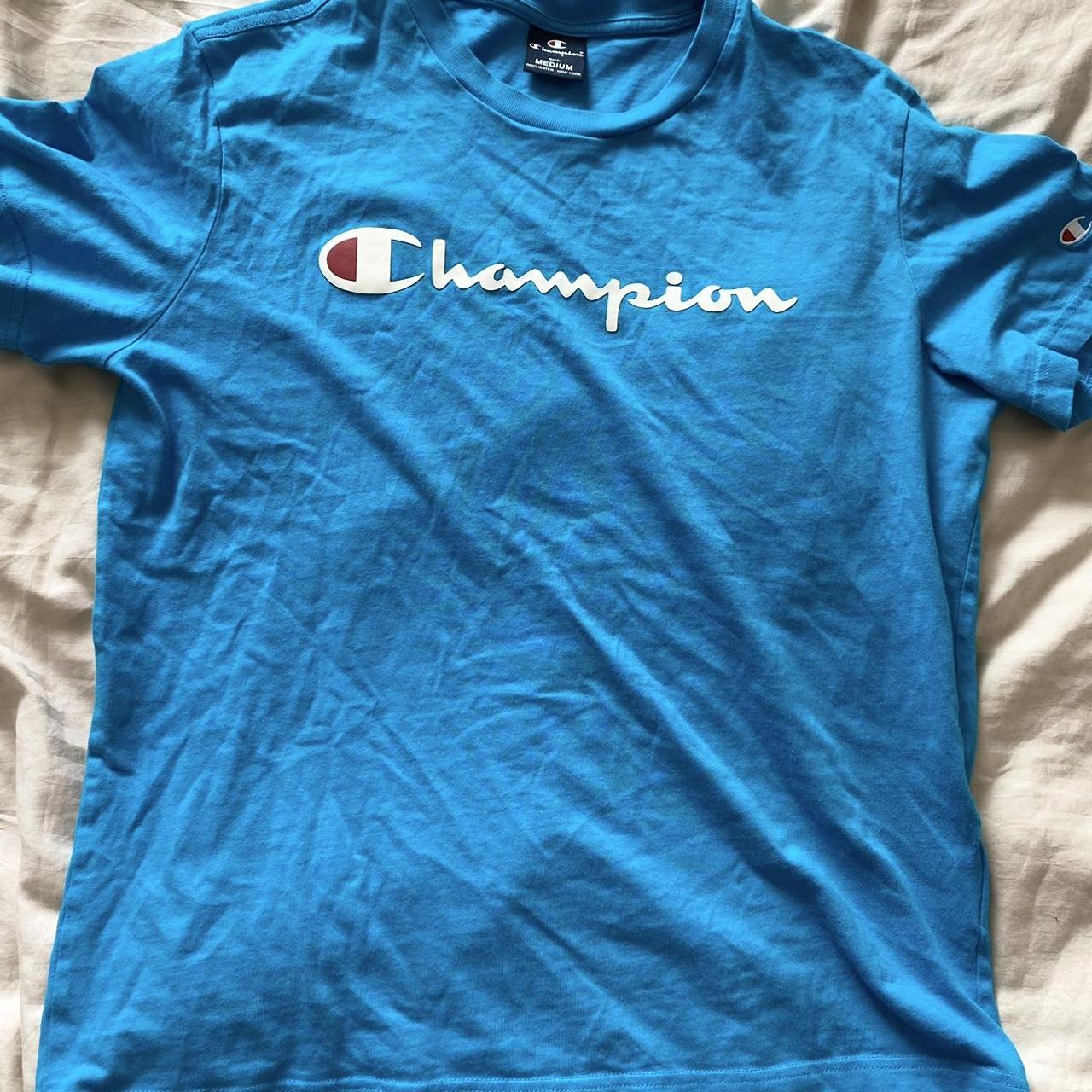 Champion tee 10/10 never worn as it’s too small for... - Depop