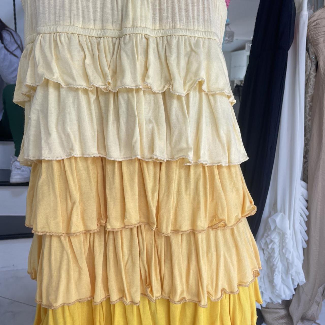 Yellow mini dress , multi colored , summer dress ,... - Depop