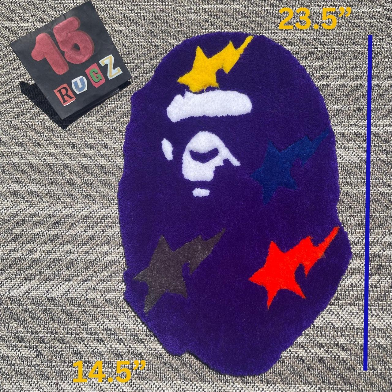 Custom Bape Rug Bape rug approximately 80cm at its - Depop